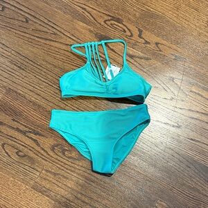 Tilly's Teal Strappy Bikini Set